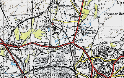 Old map of Creekmoor in 1940