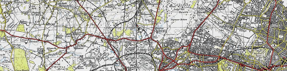 Old map of Creekmoor in 1940
