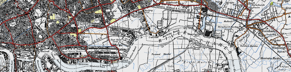 Old map of Creekmouth in 1946