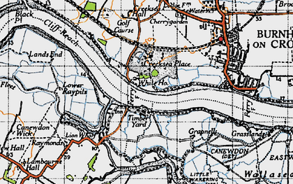 Old map of Creeksea in 1945