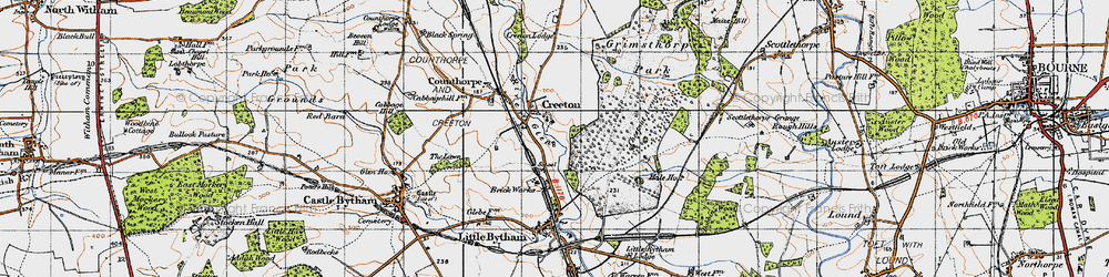 Old map of Creeton in 1946