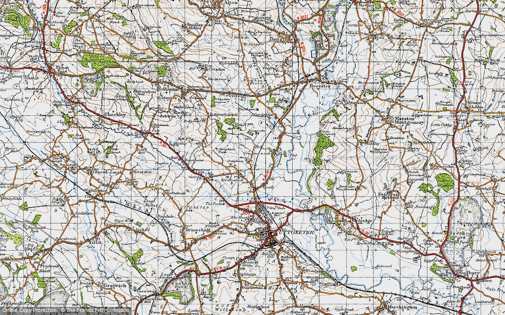 Old Map of Creighton, 1946 in 1946