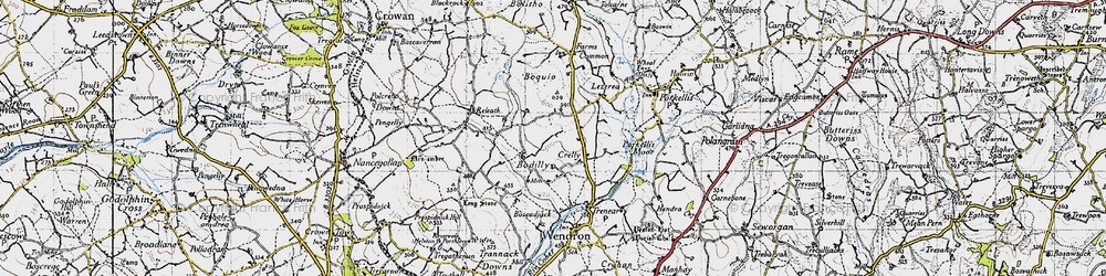 Old map of Crelly in 1946