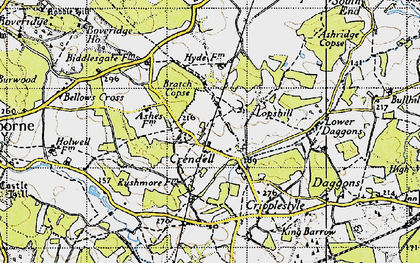 Old map of Lopshill in 1940
