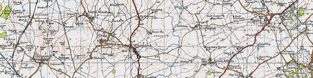 Old map of Creslow in 1946