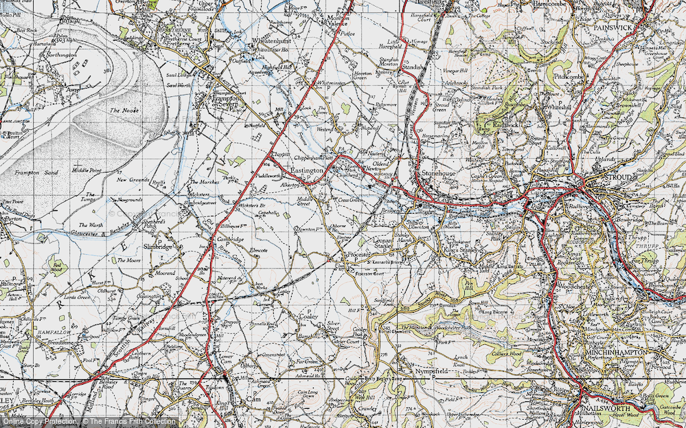 Old Map of Historic Map covering Osborne Ho in 1946