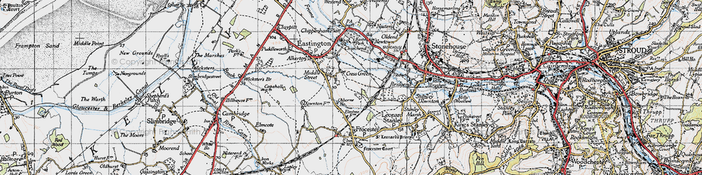 Old map of Cress Green in 1946