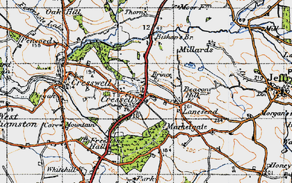Old map of Brince in 1946