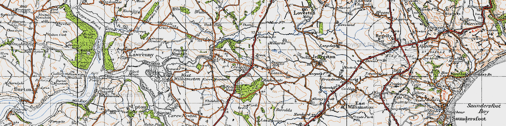Old map of Brince in 1946