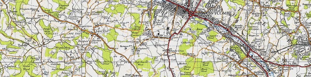 Old map of Cressex in 1947