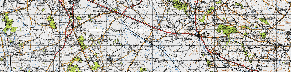 Old map of Cresswell in 1946