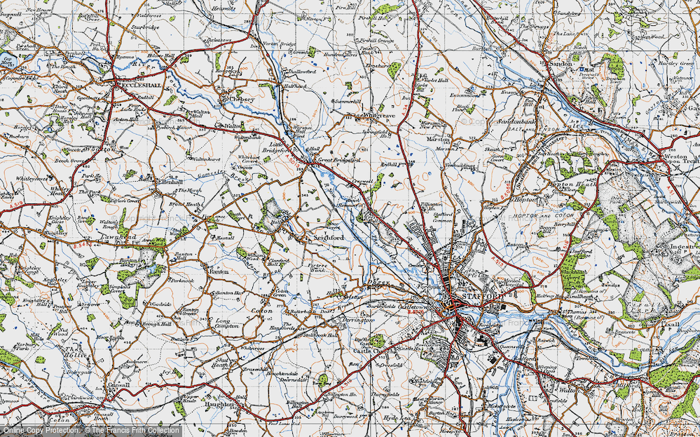 Old Map of Creswell, 1946 in 1946