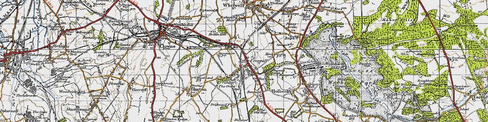 Old map of Creswell in 1947