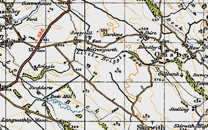 Old map of Crewgarth in 1947