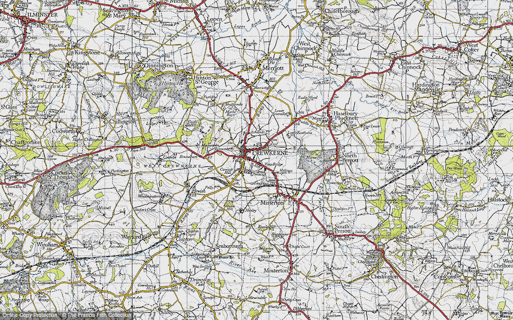 Old Map of Crewkerne, 1945 in 1945