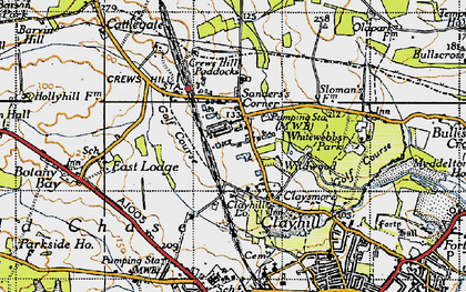 Old map of Crews Hill in 1946