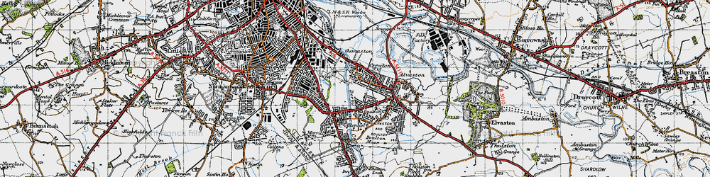 Old map of Crewton in 1946