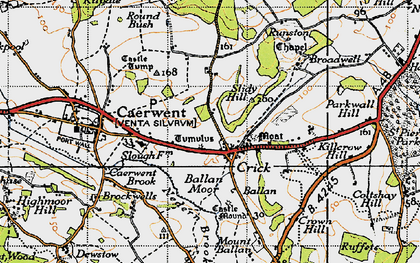 Old map of Broadwell in 1946