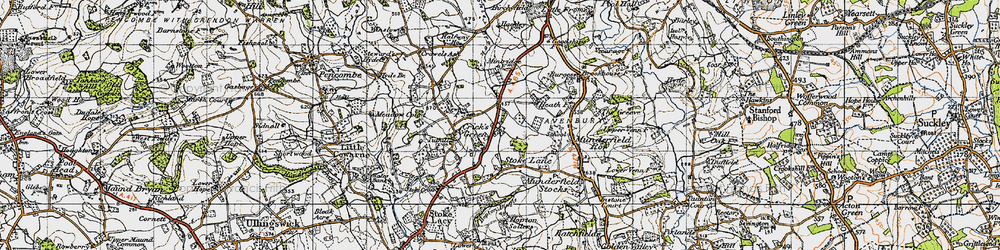 Old map of Crick's Green in 1947