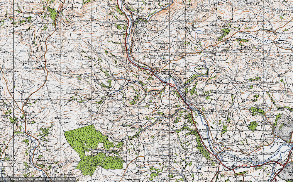 Old Map of Crickadarn, 1947 in 1947