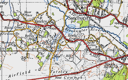 Old map of Cricket Hill in 1940