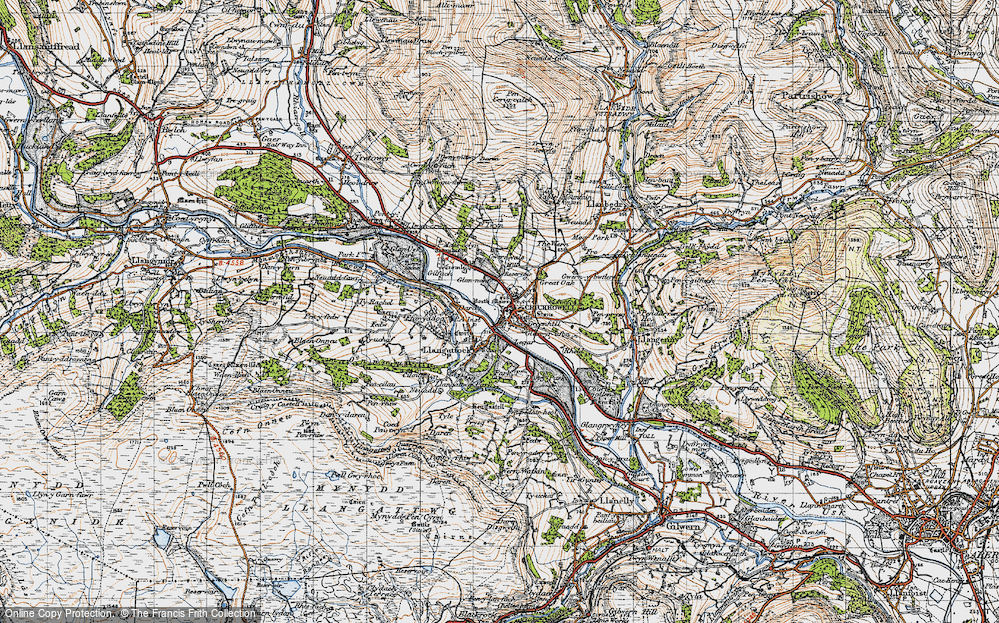 Old Map of Crickhowell, 1947 in 1947