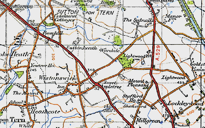Old map of Crickmery in 1947