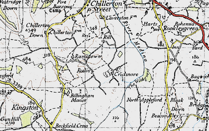 Old map of Cridmore in 1945