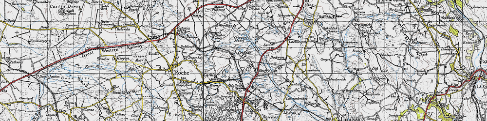 Old map of Criggan in 1946