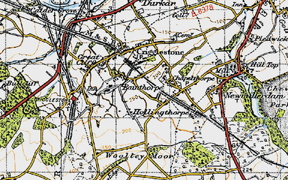 Old map of Crigglestone in 1947