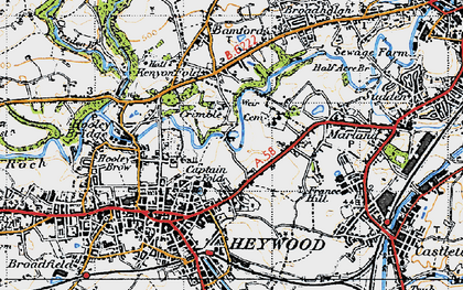 Old map of Crimble in 1947