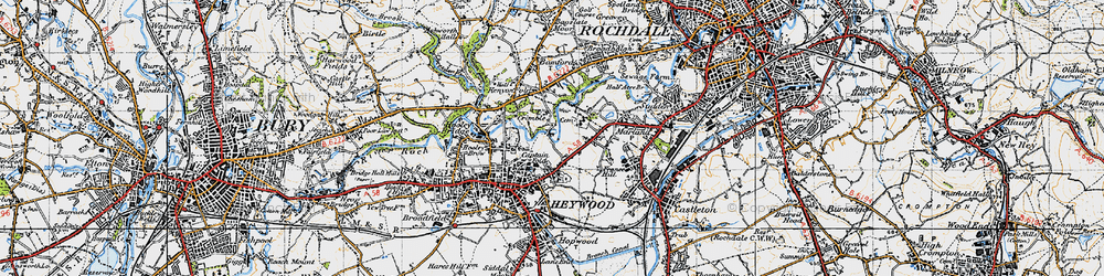 Old map of Crimble in 1947