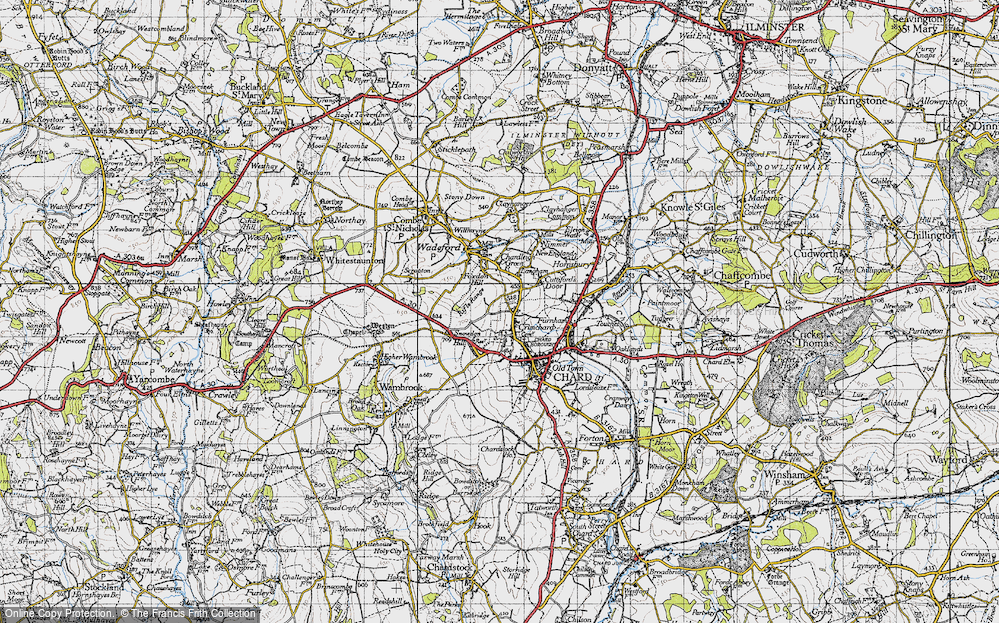 Old Map of Crimchard, 1945 in 1945