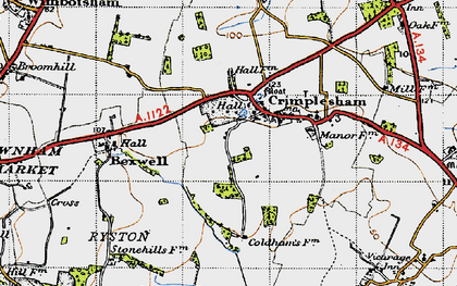 Old map of Crimplesham in 1946