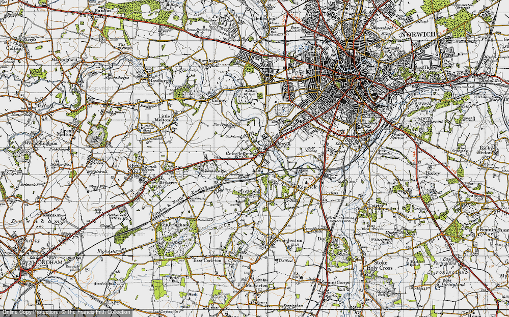 Old Map of Cringleford, 1946 in 1946