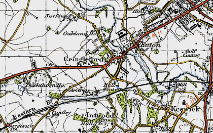 Old map of Cringleford in 1946