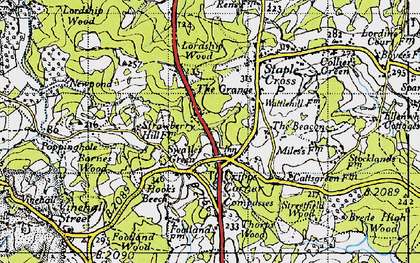 Old map of Cripp's Corner in 1940