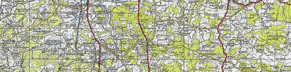 Old map of Cripp's Corner in 1940