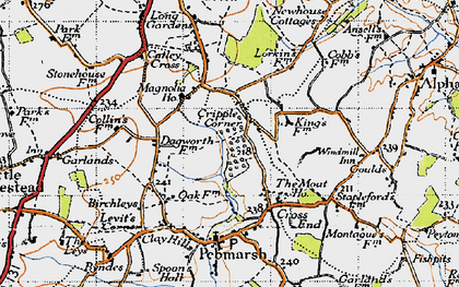 Old map of Le Mote Hall in 1946