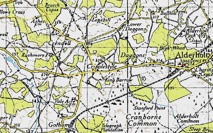 Old map of Cripplestyle in 1940