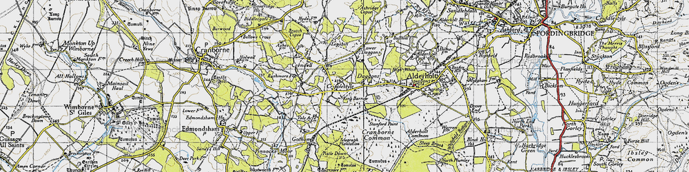 Old map of Cripplestyle in 1940