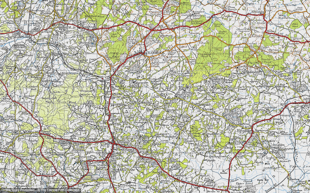 Old Map of Crit Hall, 1940 in 1940