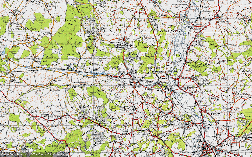 Old Map of Critchell's Green, 1940 in 1940