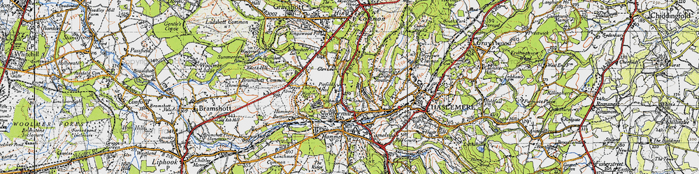 Old map of Critchmere in 1940