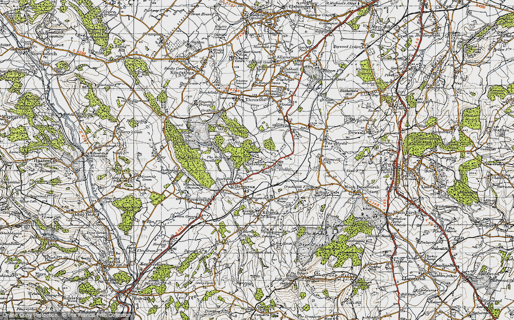 Old Map of Crizeley, 1947 in 1947