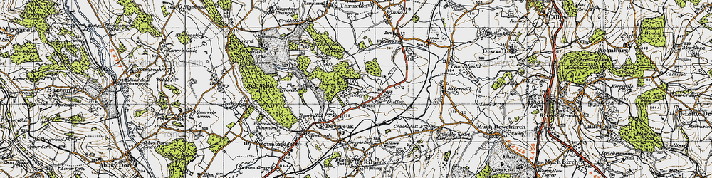 Old map of Crizeley in 1947
