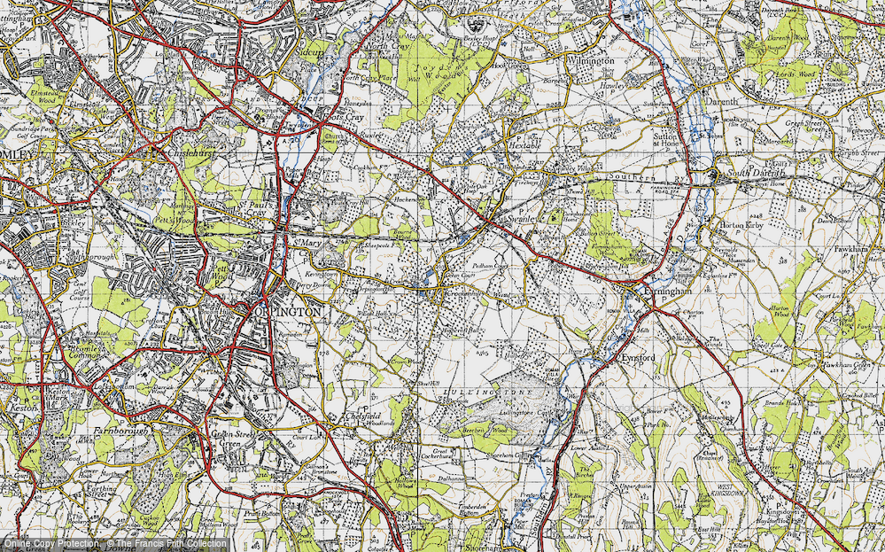 Old Map of Crockenhill, 1946 in 1946