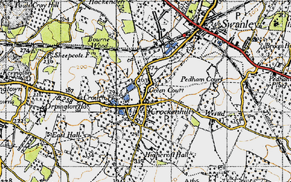 Old map of Crockenhill in 1946