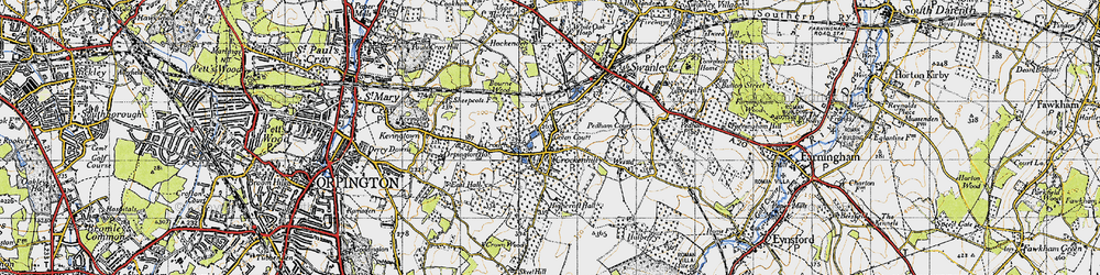 Old map of Crockenhill in 1946