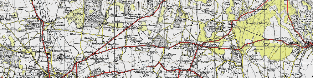 Old map of Aldingbourne Ho in 1940